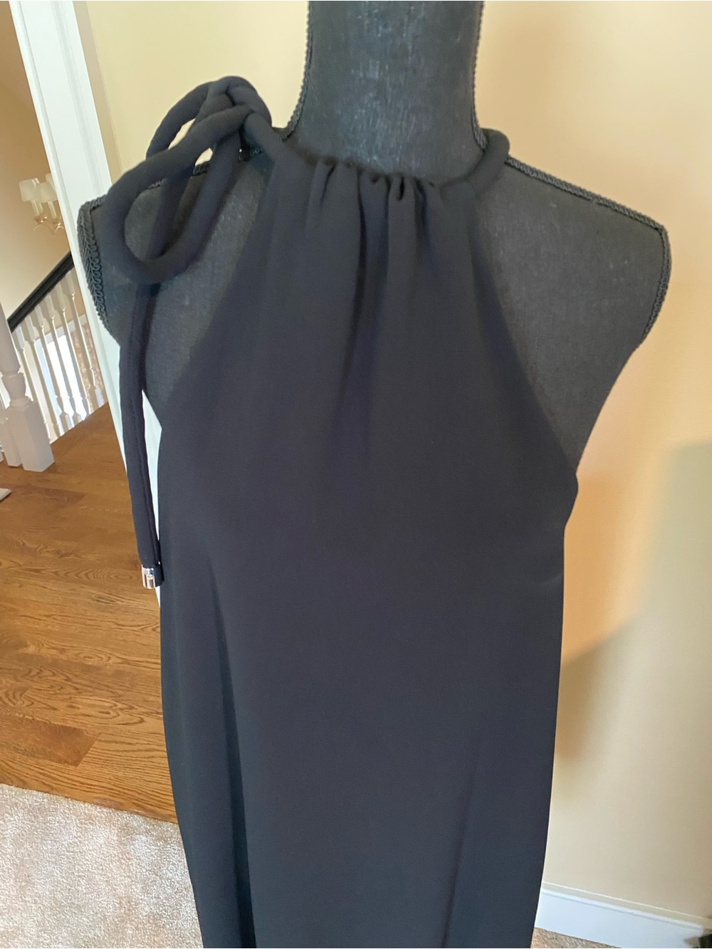 The Row Black Halter Tie-Shoulder Mini Dress - Picture 7 of 9